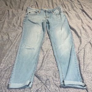 KanCan light wash cuffed jeans